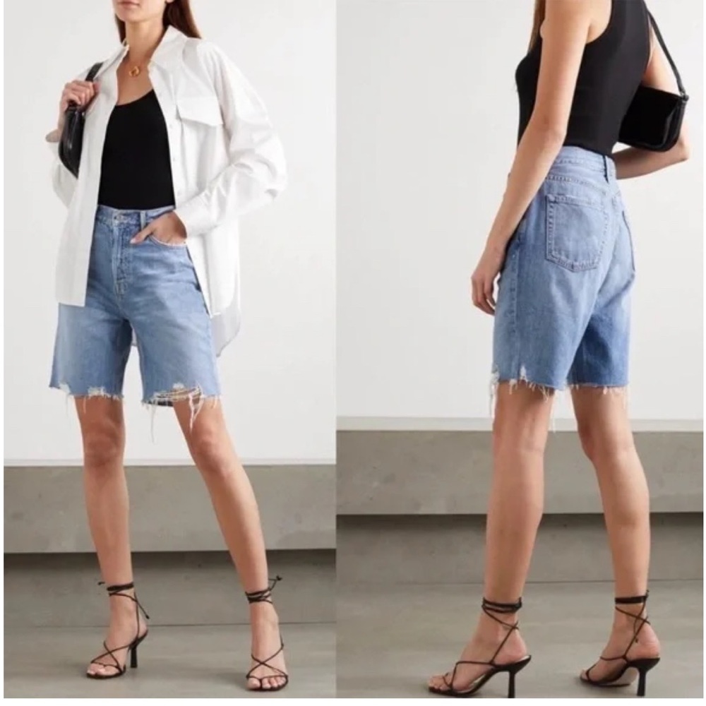 GRLFRND Blue Denim Women Shorts